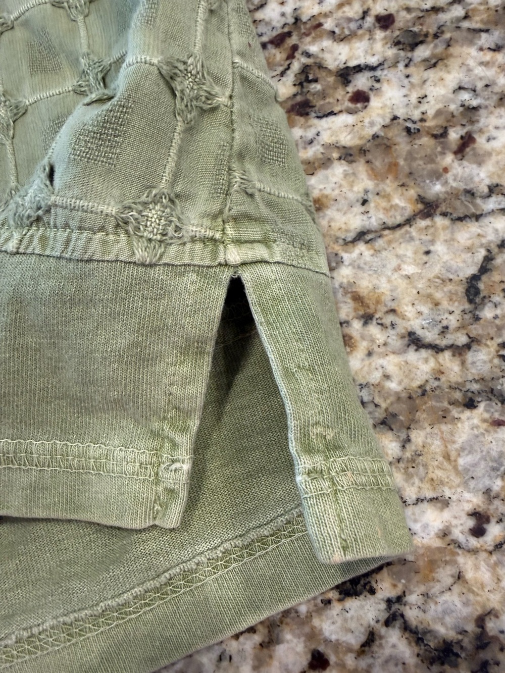 Focus moss green sweatshirt embroidered textured square pattern SZ XL - Picture 7 of 11